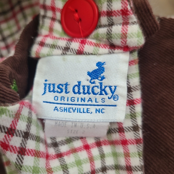 Just Ducky Christmas Overalls Size 12mo - Picture 4 of 4